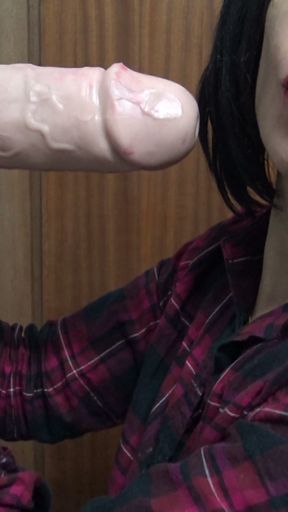 French stepmother bought the biggest dildo available   Clip 3