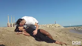 Stranded, Thankful & Horny: Dark Babe Swallows Big Cock - Swallows Babe