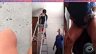 Hotwife exibicionista deu mole pro pedreiro