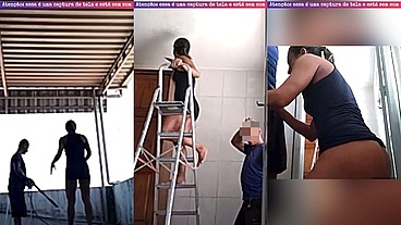 Hotwife exibicionista deu mole pro pedreiro