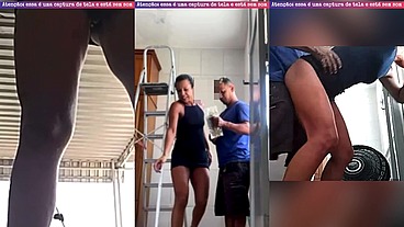 Hotwife exibicionista deu mole pro pedreiro