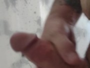 Shower masturbation. Jerk off till cum