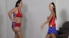 Asian Wonder Woman Humiliated by Amazon - MOV