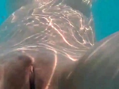 Skinny Dipping and Teasing in the Garden Pool - Amateur Teen