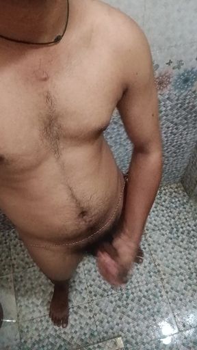 Jerking off in washroom telugu boy