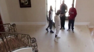 Aimee Tyler takes rough anal gangbang while sucking cock