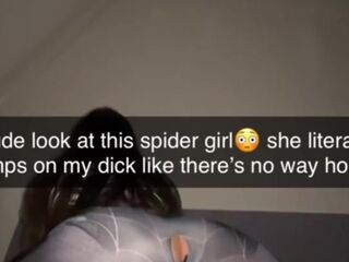 Ebony spider angel gets destroyed on halloween