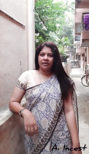 Step-mom gets a facial with cumshot in this hot Indian scene