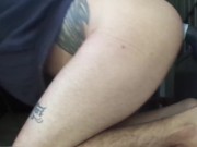 white faggot doggystyle for BBC dildo