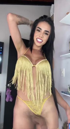 Female Model in Fringe Bikini