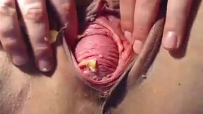 Banana play clit ,insert in ass and fuck it