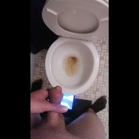POV Transgirl Pissing on Herself and Camera Double Angles