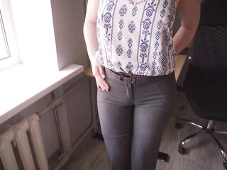 Hawt Coworker Teases Cameltoe In Trousers And Pants