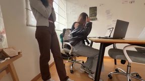 Lesbian Fetish Playing with Their Leather Jackets