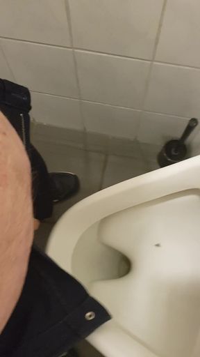 Chubby at Urinal From Work