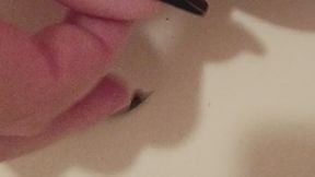 Clipping my toenails.