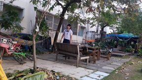 Thai student ladyboy show me