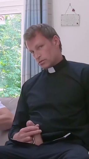 Confession ends with mutual blowjobs and bareback prayers   Clip 1