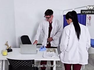 Mariana's Anatomy Chapter IV: A Pap smear turns into a coarse trio at the hospital - Mariana Martix, Papi Rodriguez & Silvana Lee