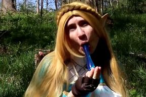 crossdress Zelda forest blow trap cosplay