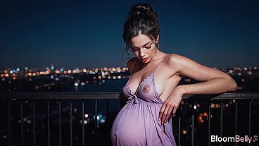 Pregnant hottie shakes her ass while riding thick dick [AI]