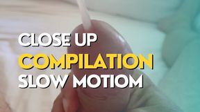 Close up slow motion cumshots compilation