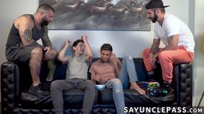 Stepson swaps fitness session with hunks Romeo Davis and Markus Kage