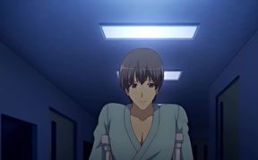 White Blue 4 - Old man bangs busty hentai nurse while her boyfriend watches