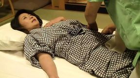 Japanese MILF gives beautiful blowjob and big tit moans