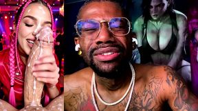 white snow bunny owns your big white cum spraying cock, ai generated