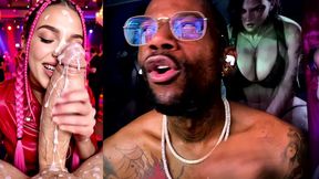white snow bunny owns your big white cum spraying cock, ai generated