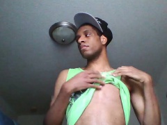 Black Amateur Twink Stroking His Big Dick