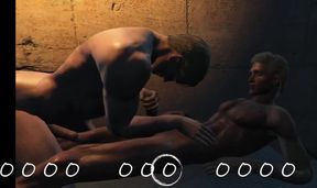 Hot Male Prison Gangbang Threesome Destroyed by Monster Cocks