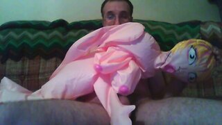 Inflatable comic love doll manual inflation