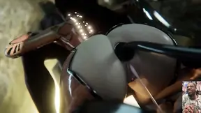 Asian beauties in 3D cartoon fantasy: deepthroating BBC and giving blowjob on balls
