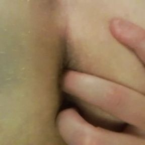 Sucking my own cock and fingering my asshole