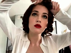 Cute curly brunette solo webcam masturbation
