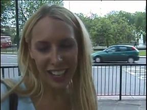 Blonde chick with sexy ass gets pussy stuffed with hard dick on the couch