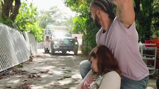 Jenna Starr &amp; Roxie Sinner having sex in the back of a van