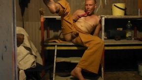 Sucking, Riding and Playing Multiple Toys. Horny on the Sauna