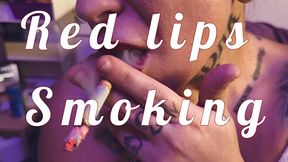 Red lips smoking