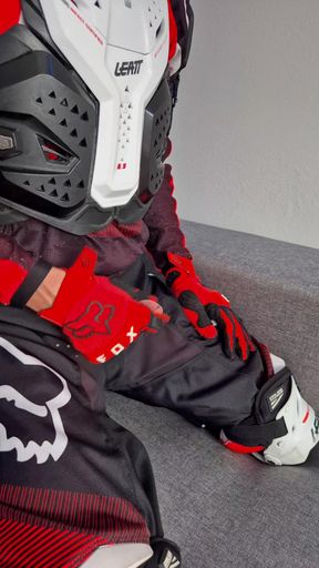 A Very Excited Biker Marked His New Fox Boots