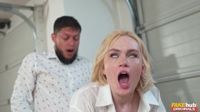 Garage Threesome with Blonde Ignites Fiery Passion