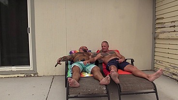 Update #29 (July 6, 2022) Fucking my Stepdad 3 Outside and Cigar Smoking!Today my stepdad and I were in the backyard tanning