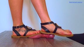 Crushing Your Cock & Balls Under My Strappy Sandals - Home Cam (D7)