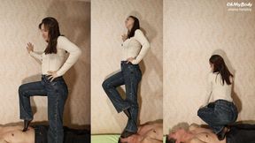 Nylon feet trampling #4