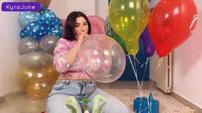 Balloon Shop Girl Gives JOI over Helium Balloons - NON POP VIDEO