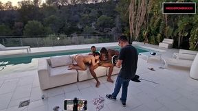 best friends get fucked by bbc latina hottie sara retali and ebony baddie josy black hot rough freaky sex (bts)