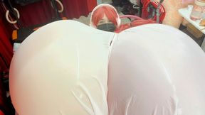 Three characters: One fantasy! Breast and tummy expansion until pop ........... KITTY