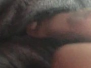 Ebony Milf finds a sec to touch her pussy